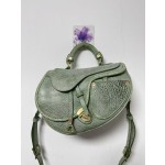 Handmade thickened matte waxed leather mbox saddle bag